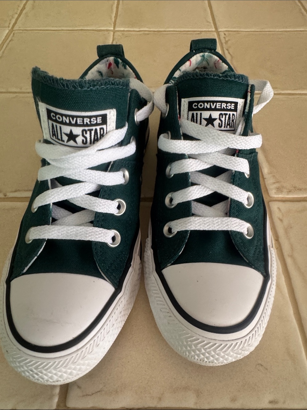 Converse Women’s All Star Low Top Sneakers - Teal Green & White
